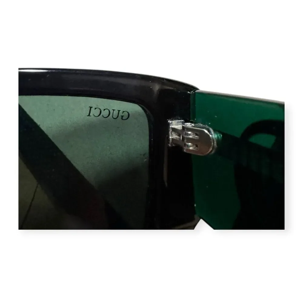 Gucci‎ GG0956S Green Oversized Sunglasses Square Frame Unisex Shades Retro Rare - Picture 8 of 8